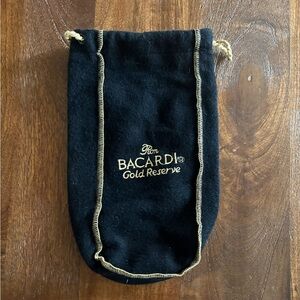 Vintage Bacardi Gold Reserve Drawstring Bag